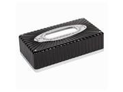 Plastic Shell Textured Surface Paper Tissue Box Case Holder Black for Auto Car