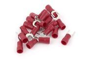 Unique Bargains 20PCS 12 10 AWG 1 4 Stud Red Insulated Fork Spade Terminals Electrical Connector