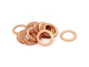 Unique Bargains 18mm x 27mm x 1.5mm Metric Ring Shape Copper Flat Washer 20 Pcs