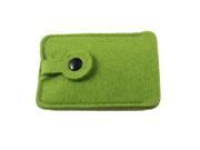Unique Bargains Green Felt Rectangle Shaped Press Stud Button Keys Holder Bag Case