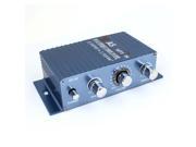 Unique Bargains Blue Case Press Button Switch Control 150W x 2 Port Automobile Audio Amplifier