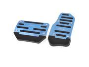 Automatic AT Auto Car Gas Brake Metal Pedal Covers Blue Black 2 Pcs