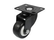 Unique Bargains Unique Bargains 2 Black Polypropylen Metal Swivel Top Plate Caster for Shopping Cart