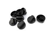 Unique Bargains 8 Pcs Household Black Round Cooking Switch Control Knobs for Gas Stove Range