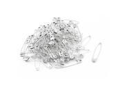 100 Pcs Metal Safety Brooch Pin Craft Work Skirt Sewing Knitted 56mm Silver Tone