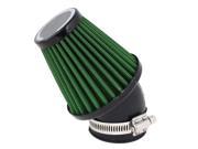 Unique Bargains Motorcycle Motorbike 38 57mm Adjustable Clamp Air Intake Filter Black Green