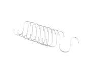 Unique Bargains 10pcs Household Stainless Steel S Hooks Pothook Clothing Hanging