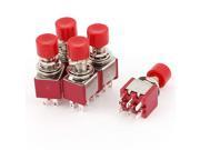 Unique Bargains AC 250V 2A 120V 5A 6 Pin DPDT Momentary Tactile Tact Pushbutton Switch 5pcs