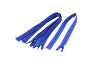 Unique Bargains Dress Pants Closed End Nylon Zippers Tailor Sewing Craft Tool Blue 50cm 5 Pcs