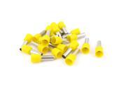 Unique Bargains 20 Pcs Insulated Ferrule Cord End Terminal Wire Connector Yellow E10 12 8AWG