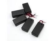 5PCS ON OFF Switch 5.5 Leads Battery Holder Box Case for 9V Batteries