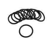 Unique Bargains 10 Pcs Oil Seal O Rings Black Nitrile Rubber 2.2 OD 0.20 Thickness