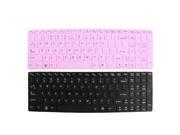 2pcs Flexible Silicone Keypad Keyboard Protective Film Black Pink for Lenovo 15