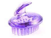 Unique Bargains Lady Purple Plastic Brushes Head Message Hair Submissive Shampoo Brush Comb