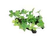Unique Bargains Green Artificial Clover Shaped Leaf Water Plant Ornament for Fish Tank