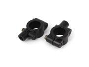 Unique Bargains Pair Black Motorcycle Handle Bar Mirror Mount Holder Aluminum Clamp 0.4 Dia