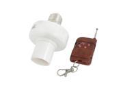 Unique Bargains 20M Distance Remote Control E27 Screw Light Bulb Holder Cap Socket Switch Brown