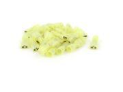 Unique Bargains 30pcs Yellow Nylon Insulated Female Push On Terminals Connectors 12 10 AWG