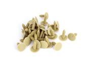 47 Pcs 7mm Hole Push in Type Plastic Rivets Fender Clips Beige for Car Auto