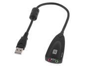 Unique Bargains 3.5mm Mic Earphone Socket 7.1 Channel USB 2.0 3D Sound Card Adapter Cable