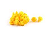 20 Pcs Yellow Plastic Splash Guard Fastener Rivet Clips 9mm x 11mm x 16mm