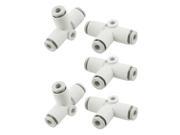 Unique Bargains 10 x 5 32 Tube Tee Union Connector One Touch Pneumatic Push in Fittings