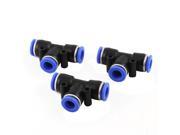 Unique Bargains 3 Pcs Quick Joint Air Pneumatic Tee Shaped Connect Fitting Tube OD 8mm