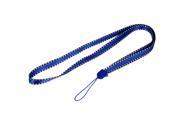 Fabric Camera Mobile Phone MP3 ID Card Neck Strap String Lanyard Blue
