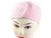 Unique Bargains Detachable Closure Pink Spa Bathing Makeup Headband Hair Band
