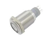 Unique Bargains MP016S F11Z 3A 250V AC 5 Pins 1NO 1NC Stainless Steel Push Button Switch