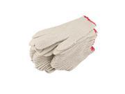 Unique Bargains Unique Bargains 10 Pairs Knitted Cotton Protective Industry Construct Worker Work Gloves
