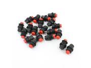 20Pcs AC 125V 3A 13mm Dia 2 Pins SPST Momentary Push Button Switch Red