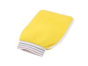 Elastic Cuff Body Care Shower Bath Glove Mitt Massage Scrubber Yellow