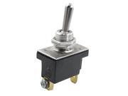 Unique Bargains AC 250V 6A AC 125V 12A Latching SPST 2 Position Metal Handle Power Toggle Switch
