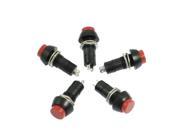 5 x AC 250V 3A Normally Open SPST Latching Round Push Button Switch