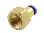 Unique Bargains 6mm to 15mm Thread Push in Quick Straight Pneumatic Connector