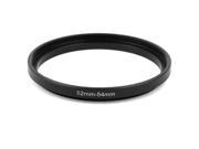 Unique Bargains Camera Lens Aluminum 52mm 54mm Step Up Filter Ring Connecter Black