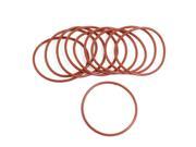 Unique Bargains 10 Pieces Soft Rubber O Rings Seal Washers Replacement Red 68mm x 3mm