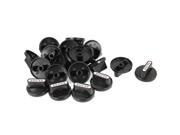 Unique Bargains 20 Pcs Black Plastic Cam Rotatable Selector Gas Stove Range Knobs Switches