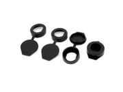 4pcs Black Plastic Key Panel Cam Lock Dust Cover Waterproof Caps