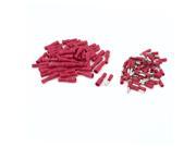 Unique Bargains 50 Pair 22 16 AWG Cable Cord Connecting Male Female Bullet Crimp Terminals Red