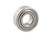 Silver Tone 11mm x 5mm x 4mm Metal Double Sealed Ball Bearing