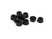 7mm Dia Home Office Furniture Table Leg Protector Feet Pad Black 10Pcs