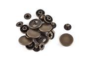 Unique Bargains Bronze Tone 20mm Snap Fasteners Popper Press Stud Sewing Leather Buttons 6 Sets