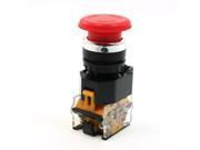 Unique Bargains 380V 10A Emergency Stop Red Mushroom Type Push Button Switch