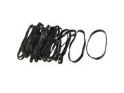 Unique Bargains 2 Packs Elastic Rubber Hair Ties Bands Ponytail Braid Holder Black