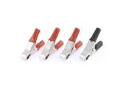 Car Battery Alligator Clip Electrical Test Clamp Connector Red Black 4 Pcs