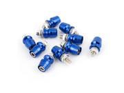 Unique Bargains Motorcycle Blue Round Head License Plate Frame Bolts Screw 10pcs