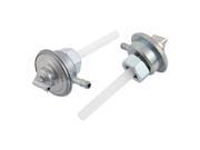 Unique Bargains 2 Pcs Silver Tone Fuel Gas Petcock Valve Switch Pump GY6 125 for Motorcycle