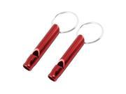 2 Pcs Pocket Mini Safety Training Sound Whistle Keychain Green Red Puppy Pet Toy Dog Toy